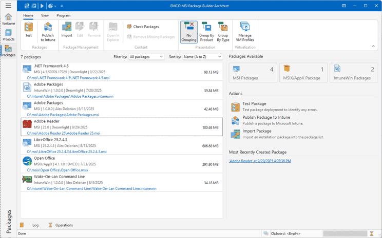 Installation Packager, EXE to MSI Repackager - EMCO MSI Package Builder